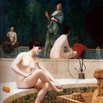 A Bath Woman Bathing Her Feet aka Harem Pool
