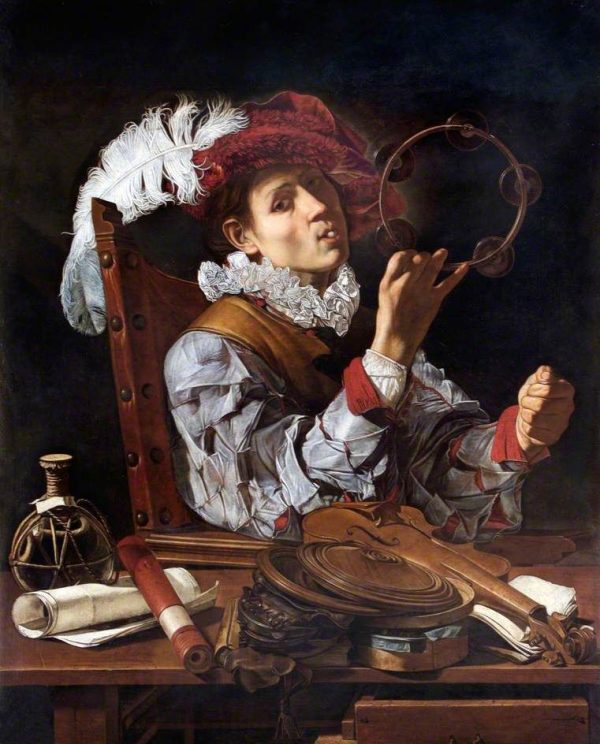 A-Conjurer-Cecco-del-Caravaggio-Reproductie-Schilderij A Conjurer - Afbeelding 1