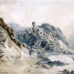 A Shipwreck on a Rocky Coastline, with a Ruined Castle