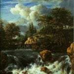 A Waterfall In A Rocky Landscape