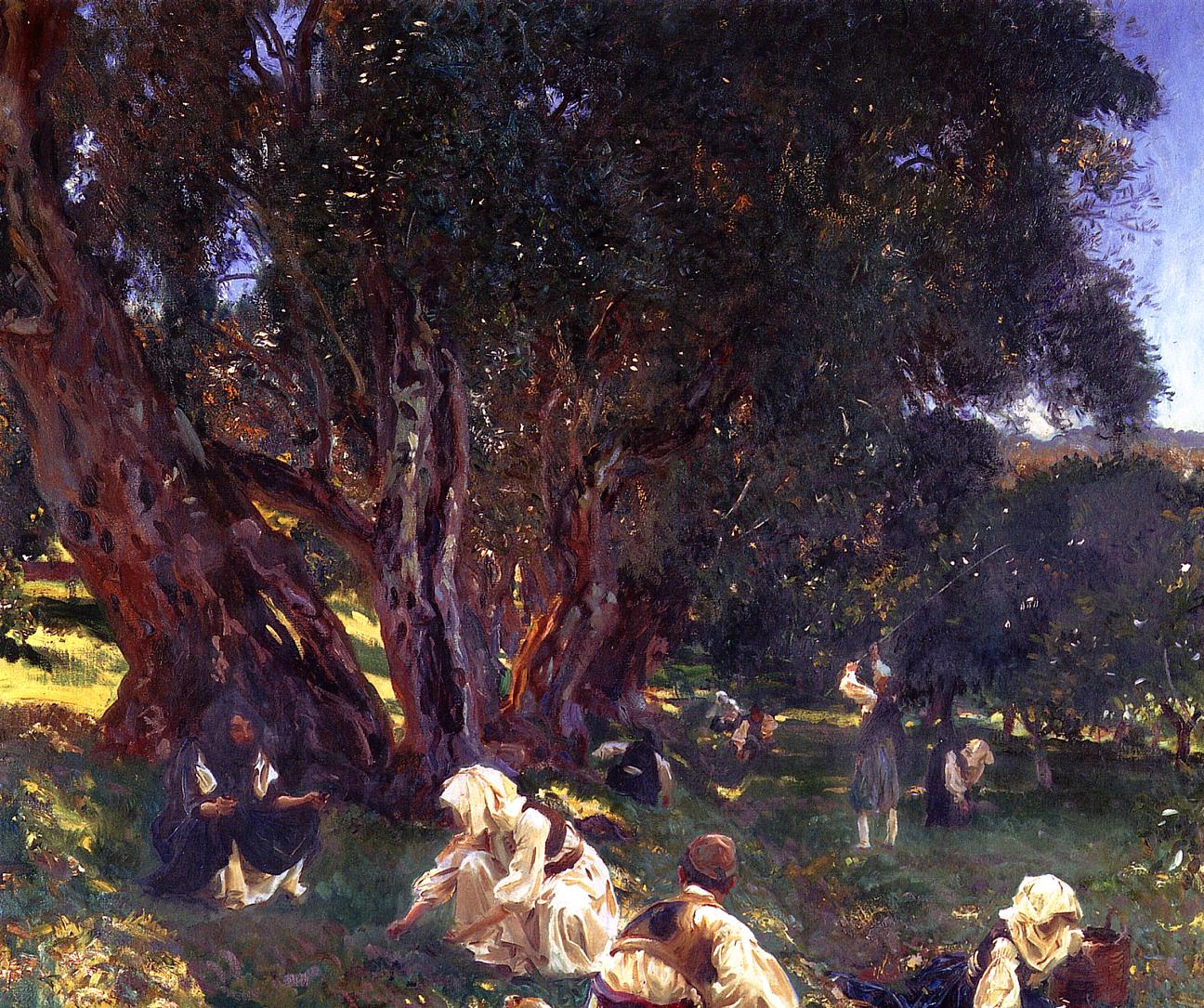 Albanian-Olive-Gatherers-1909-John-Singer-Sargent-Reproductie-Schilderij-1 Albanian Olive Gatherers - Afbeelding 1