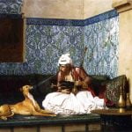 Arnaut Blowing Smoke in His Dog’s Nose