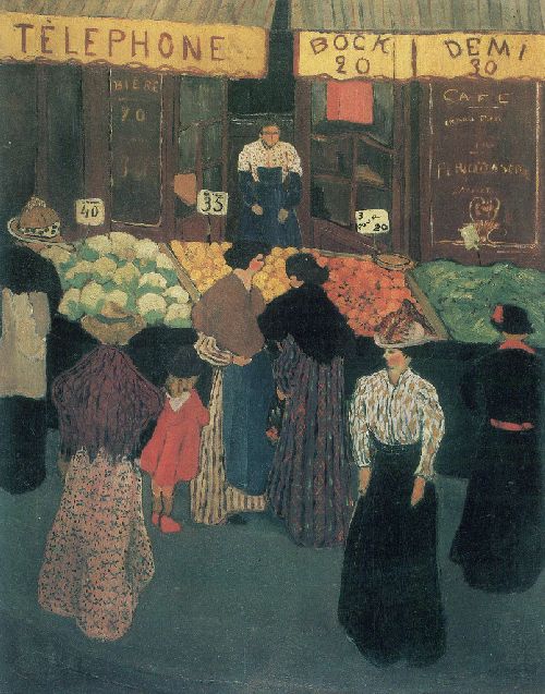 At-the-market-Felix-Vallotton-Reproductie-Schilderij-1 At the market - Afbeelding 1