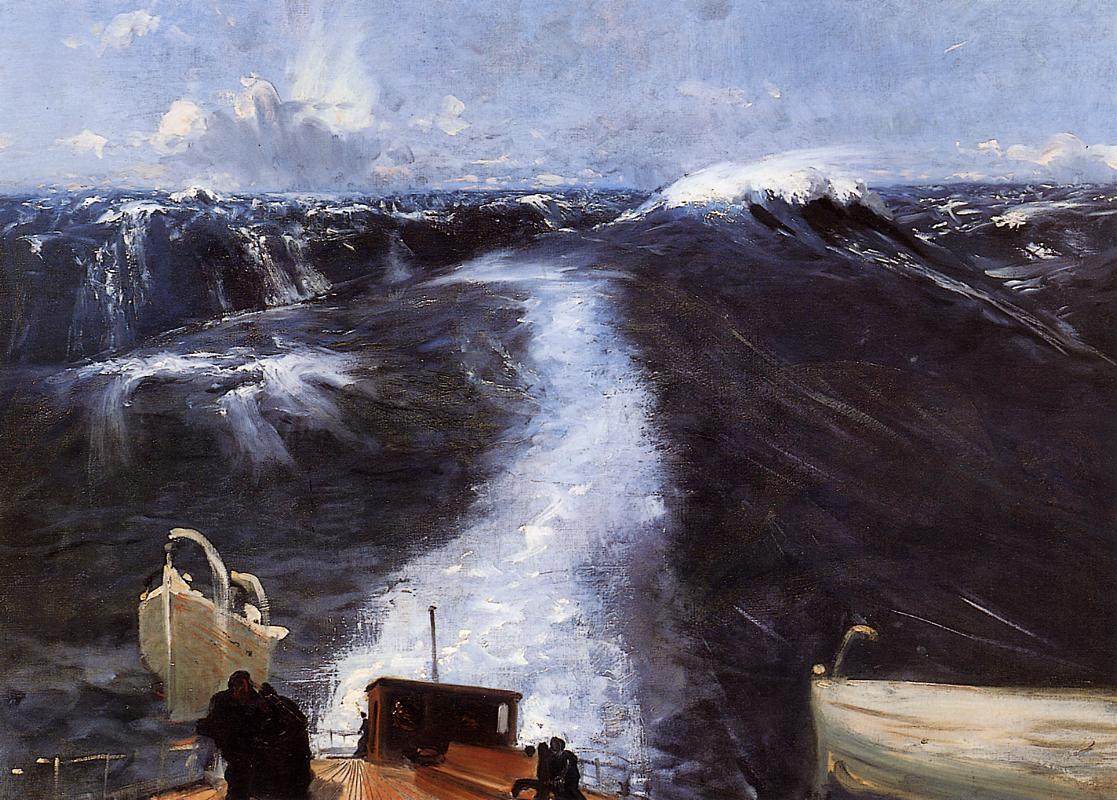 Atlantic-Storm-1876-John-Singer-Sargent-Reproductie-Schilderij-1 Atlantic Storm - Afbeelding 1