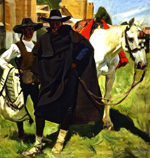Avila-Types-Joaquin-Sorolla-y-Bastida-Reproductie-Schilderij Avila Types - Afbeelding 1