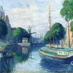 Barges on a Canal at Rotterdam