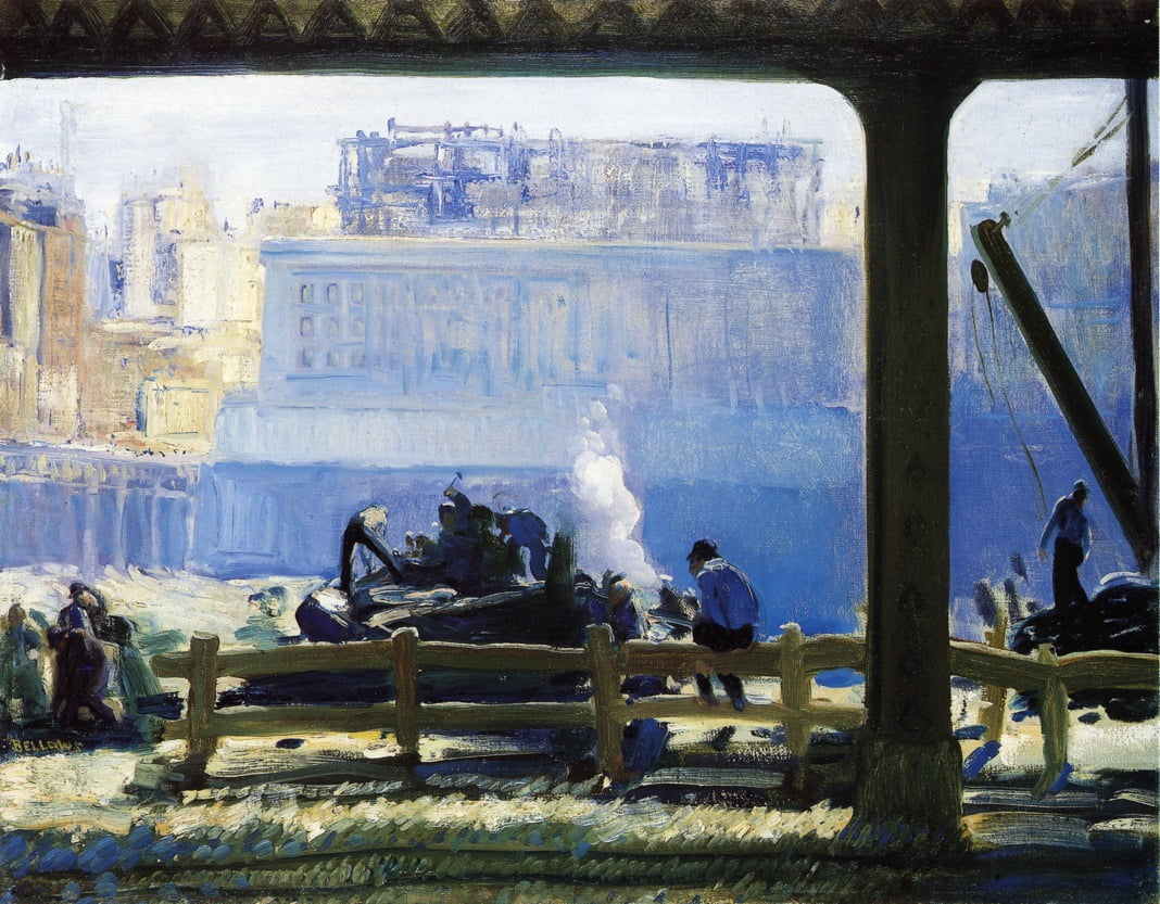 Blue-Morning-George-Wesley-Bellows-Reproductie-Schilderij Blue Morning - Afbeelding 1