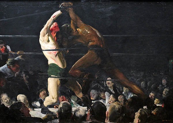 Both-Members-of-the-Club-George-Bellows-Reproductie-Schilderij-1 Both Members of the Club - Afbeelding 1