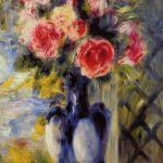 Bouquet of Roses in a Blue Vase