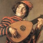 Buffoon Playing A Lute