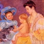 Children Playing with a Cat