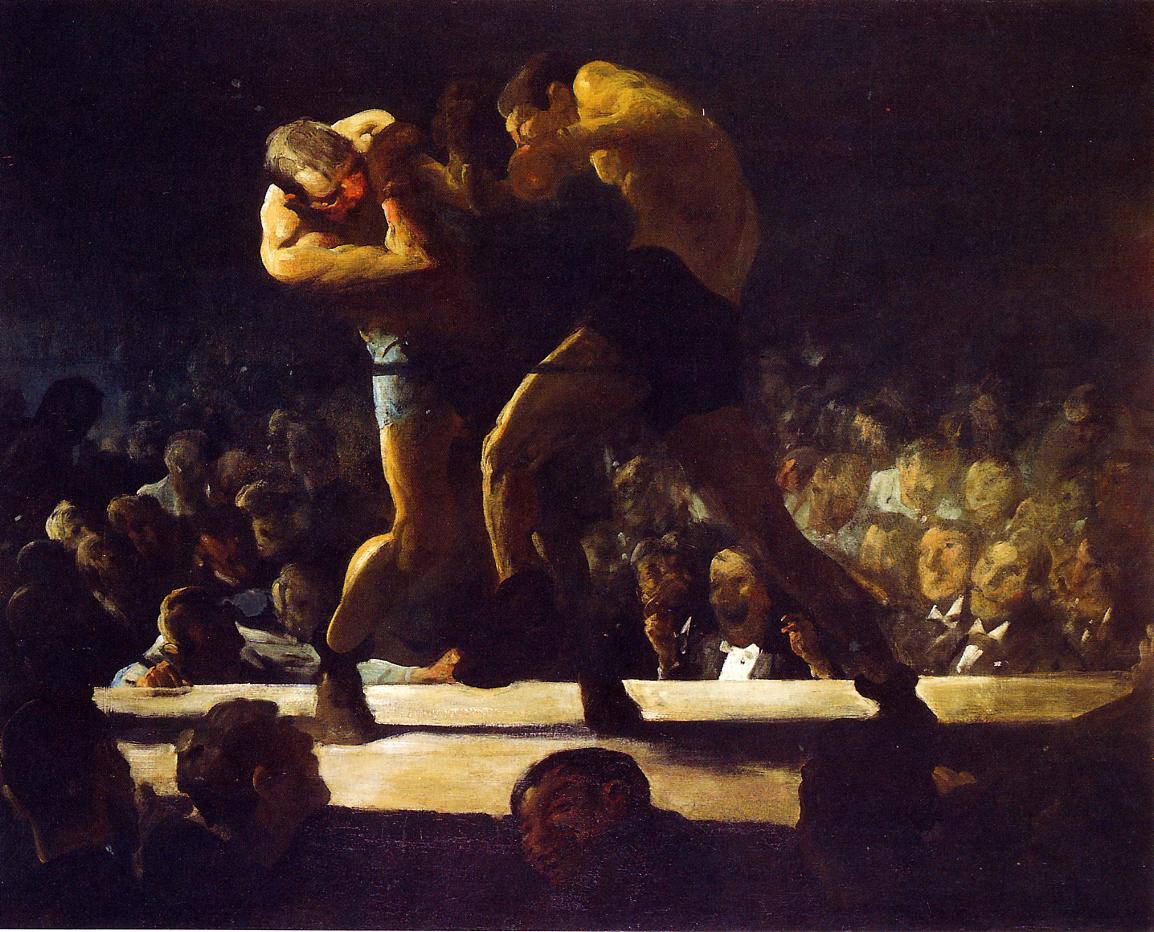 Club-Night-1907-George-Bellows-Reproductie-Schilderij Club Night - Afbeelding 1