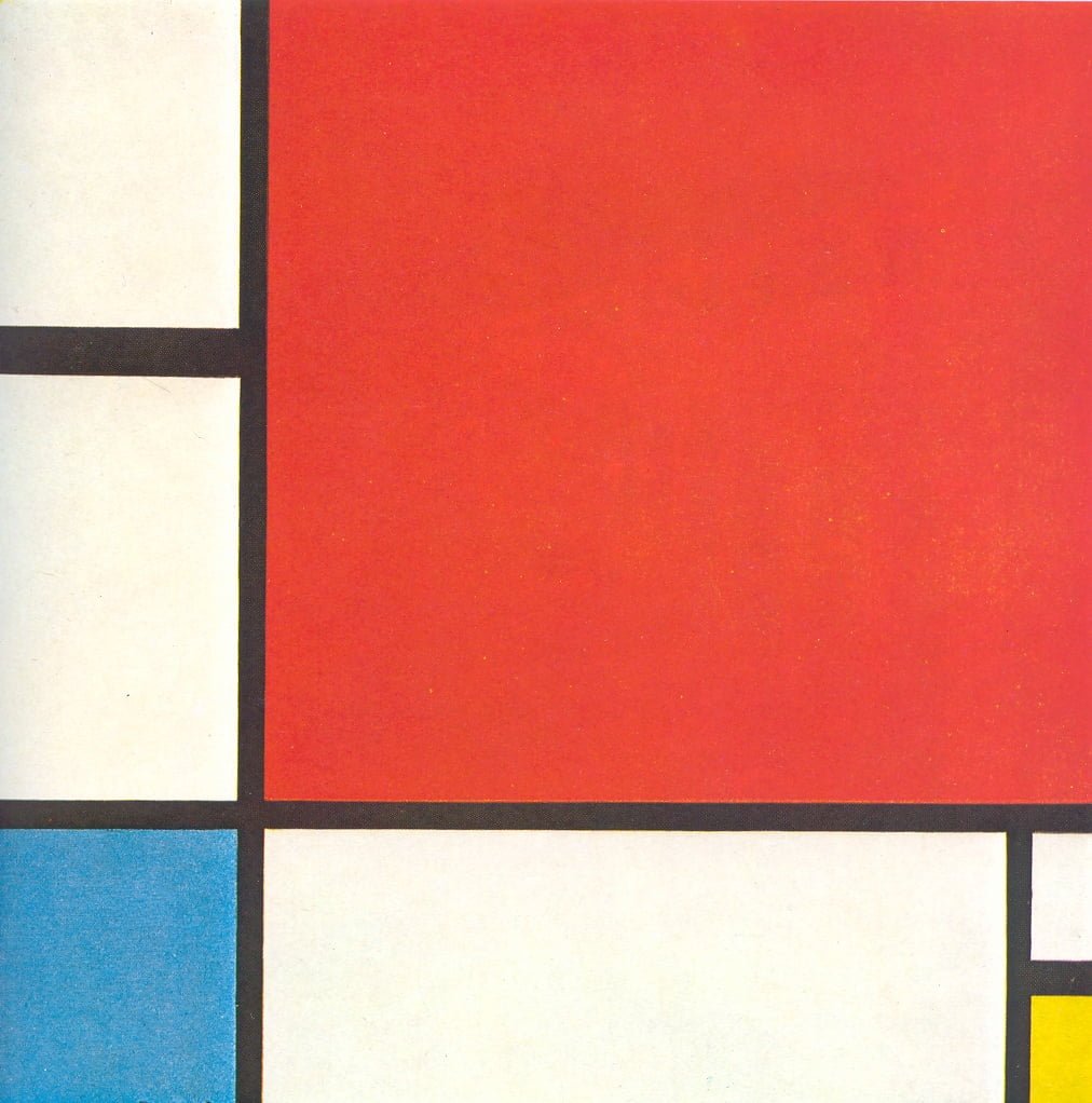 Composition-with-Red-Blue-and-Yellow-Piet-Mondrian-Reproductie-Schilderij Composition with Red, Blue and Yellow - Afbeelding 1