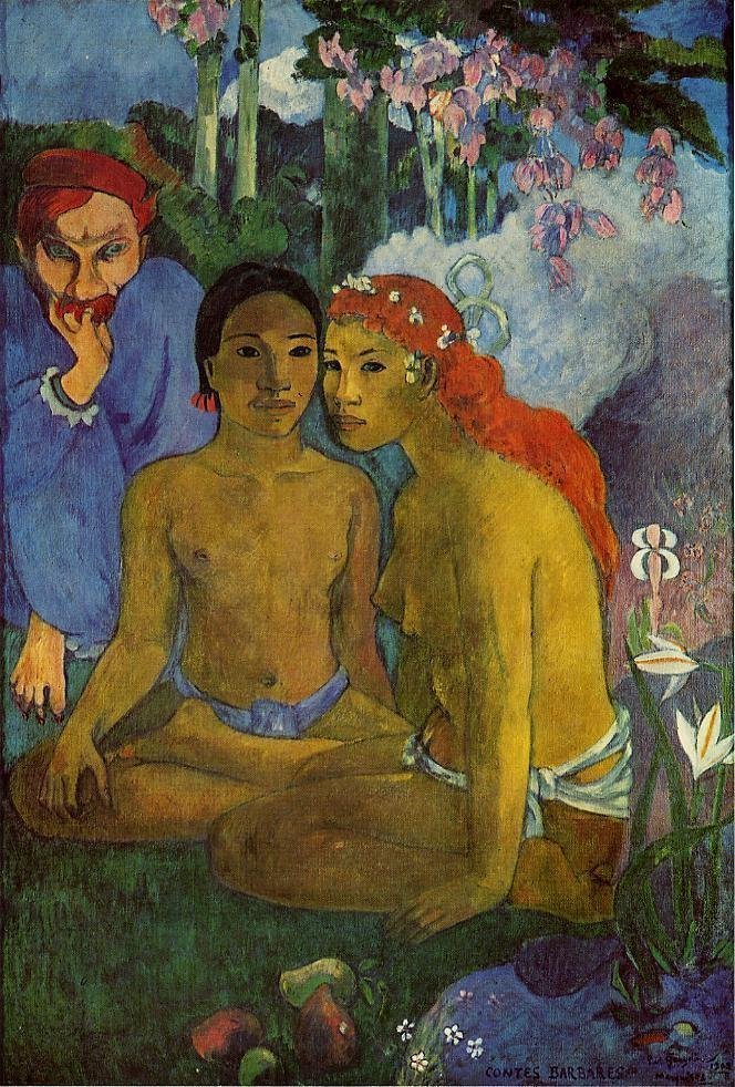 Contes-Barbares-aka-Primitive-Tales-1902-Paul-Gauguin-Reproductie-Schilderij-1 Contes Barbares (aka Primitive Tales) - Afbeelding 1