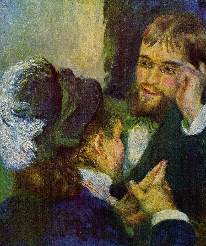 Conversation-1879-Pierre-Auguste-Renoir-Reproductie-Schilderij Conversation - Afbeelding 1