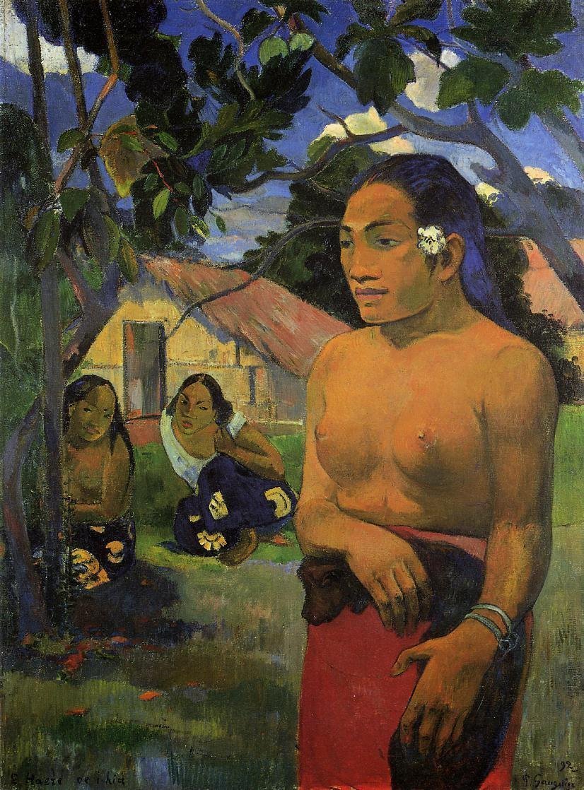 E-haere-oe-i-hia-aka-Where-Are-You-Going-1892-Paul-Gauguin-Reproductie-Schilderij-1 E haere oe i hia (aka Where Are You Going) - Afbeelding 1