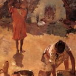 Figures near a Well in Morocco