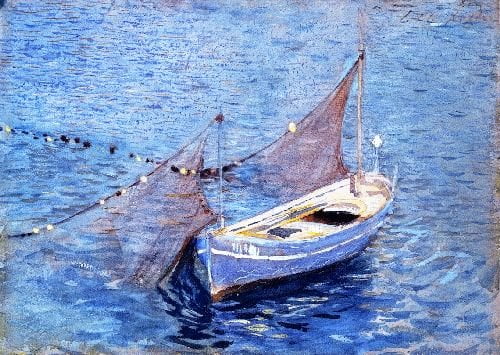 Filet-et-Barque-John-Singer-Sargent-Reproductie-Schilderij Filet et Barque - Afbeelding 1