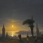 Galata Tower on a Moonlit Night