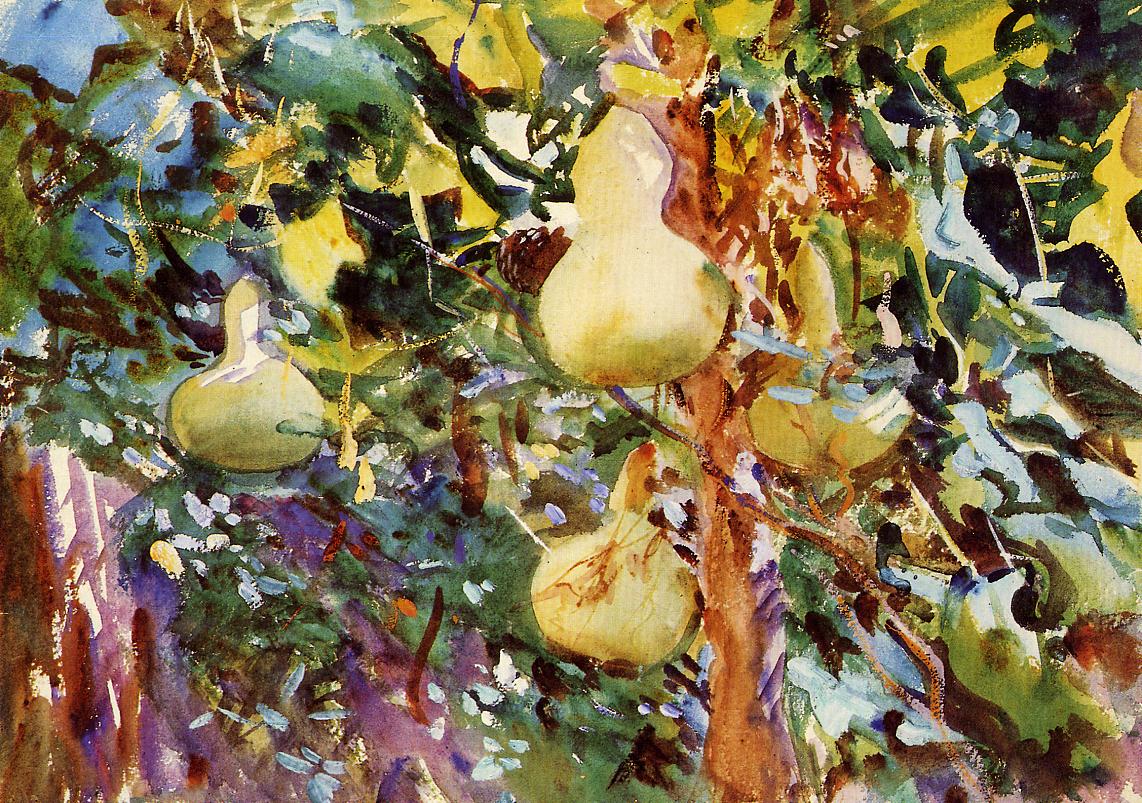Gourds-1908-John-Singer-Sargent-Reproductie-Schilderij-3 Gourds - Afbeelding 1