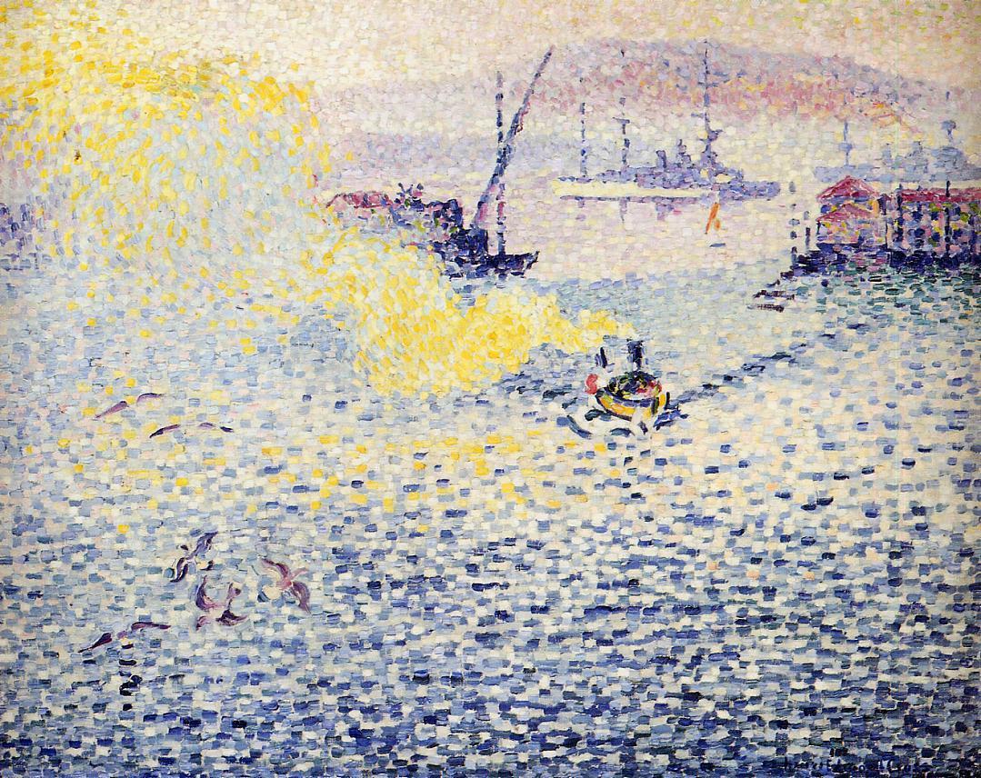 Henri-Edmond-Cross-XX-Toulon-Winter-Morning-1906-1907 Toulon, Winter Morning - Afbeelding 1