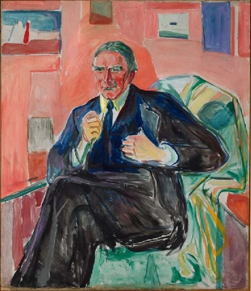 Henrik-Bull-Edvard-Munch-Reproductie-Schilderij Henrik Bull - Afbeelding 1