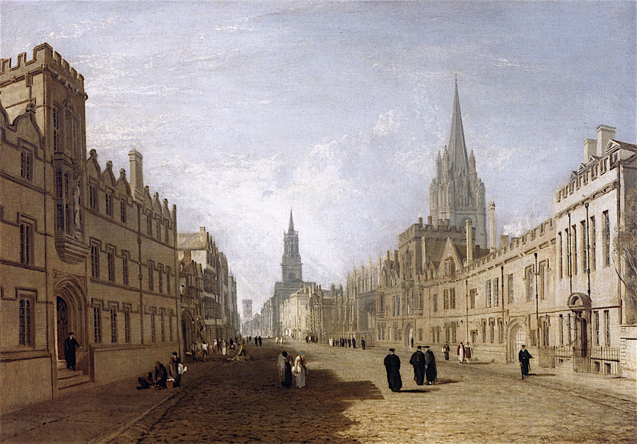 High-Street-Oxford-Joseph-Mallord-William-Turner-Reproductie-Schilderij High Street, Oxford - Afbeelding 1