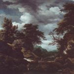 Hilly wooded landscape with cattle