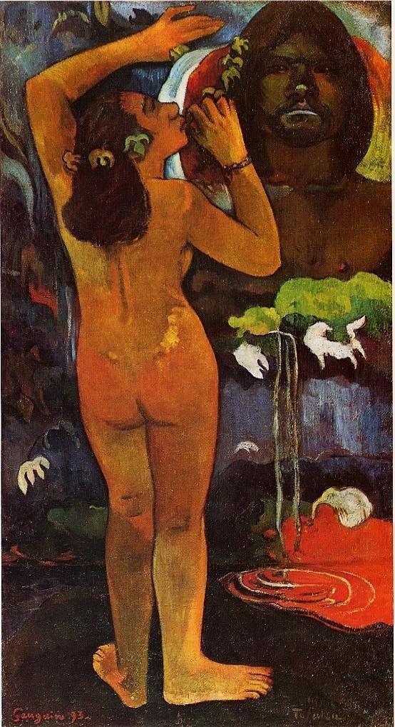 Hina-tefatou-aka-The-Moon-and-the-Earth-1893-Paul-Gauguin-Reproductie-Schilderij-1 Hina tefatou (aka The Moon and the Earth) - Afbeelding 1