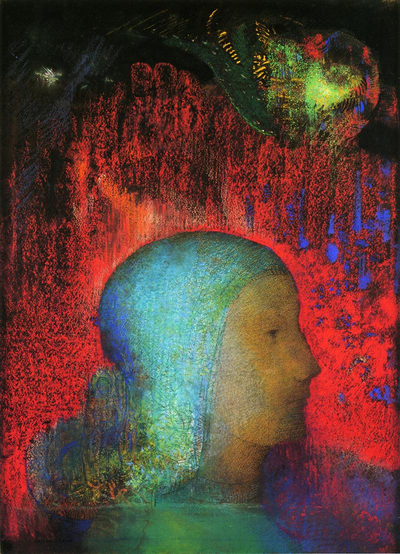 Joan-of-Arc-Odilon-Redon-Reproductie-Schilderij-1 Joan of Arc - Afbeelding 1