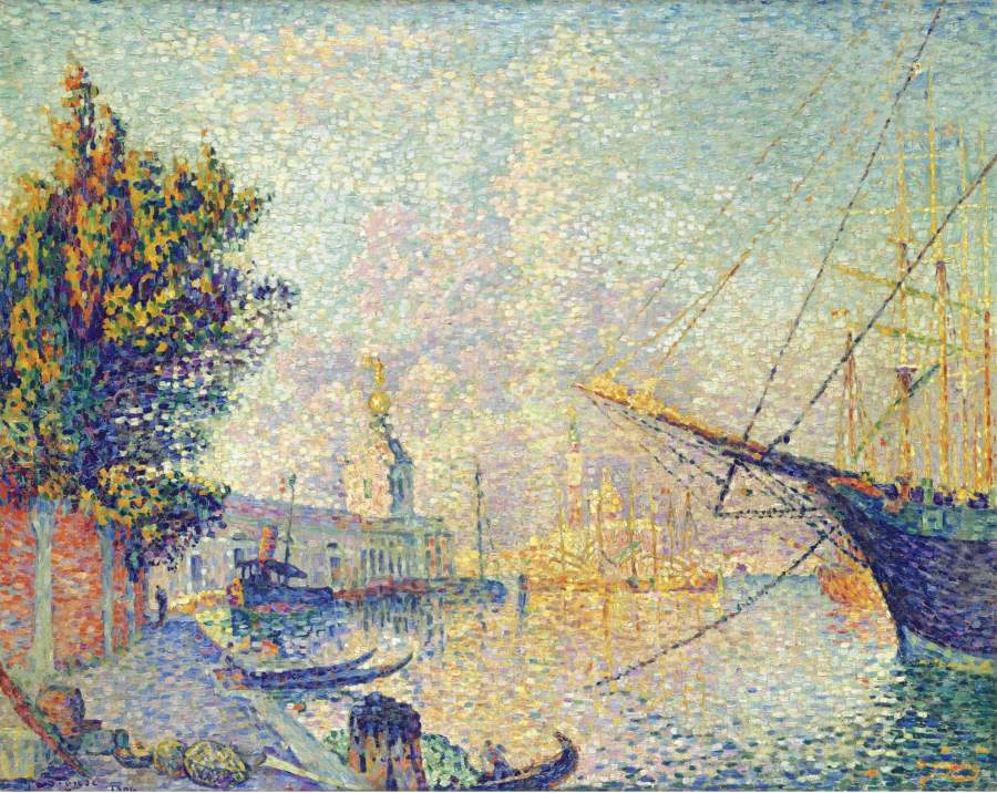 La-Dogana-Venise-1904-Paul-Signac-Reproductie-Schilderij La Dogana (Venise) - Afbeelding 1