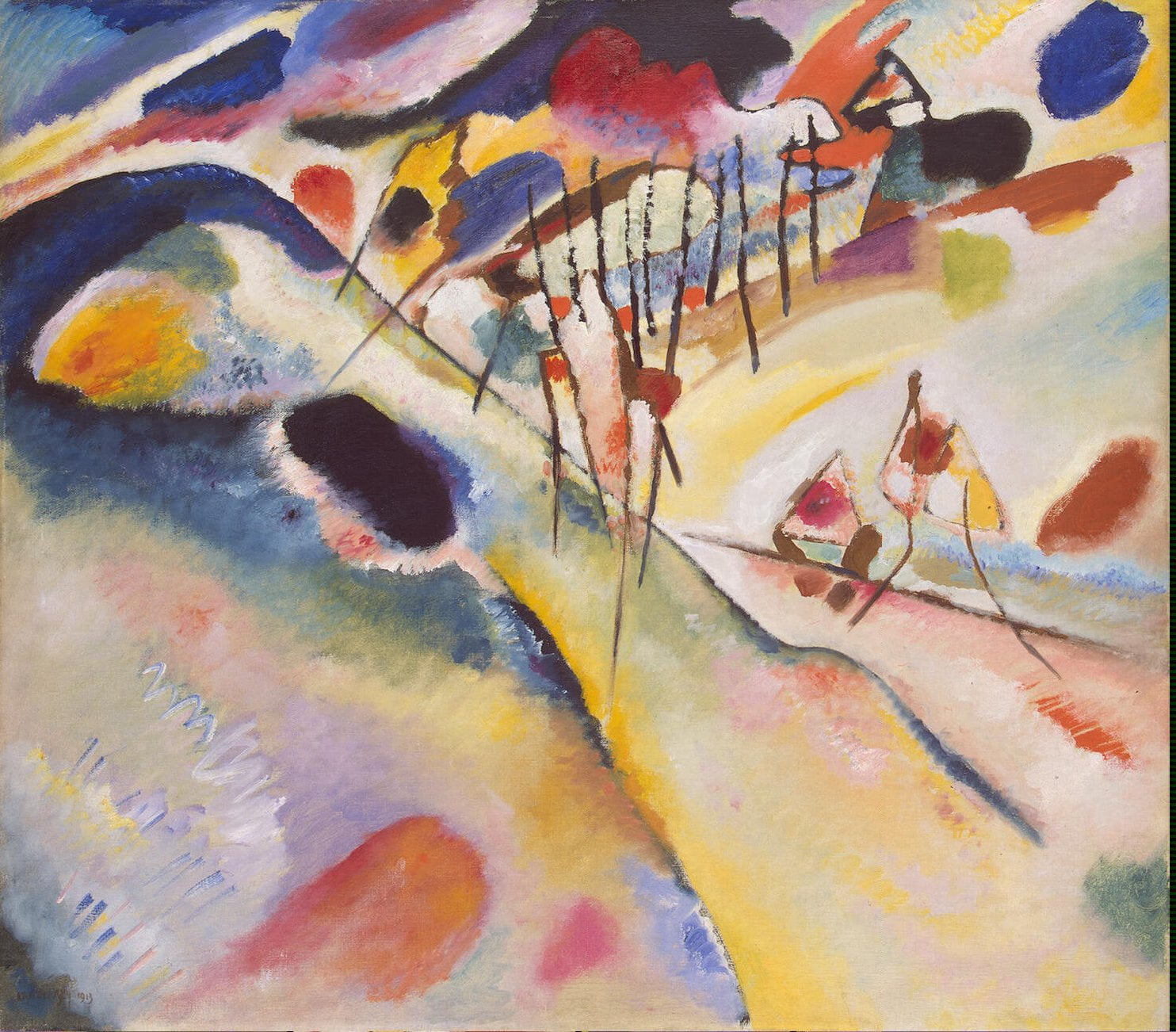 Landscape-Kandinsky-Vasily-Reproductie-Schilderij-1 Landscape - Afbeelding 1