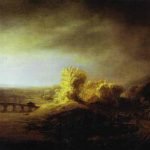 Landscape With A Long Arched Bridge Late