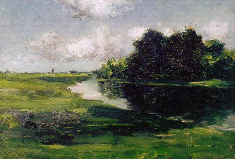 Long-Island-Landscape-after-a-Shower-of-Rain-1885-1889-William-Merritt-Chase-Reproductie-Schilderij-3 Long Island Landscape after a Shower of Rain - Afbeelding 1