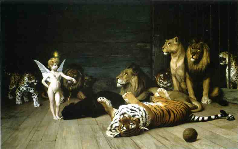 Love-Conquers-All-1889-Jean-Leon-Gerome-Reproductie-Schilderij-3 Love Conquers All - Afbeelding 1