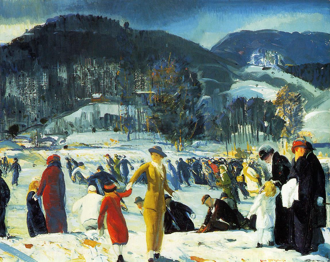 Love-of-Winter-1914-George-Bellows-Reproductie-Schilderij Love of Winter - Afbeelding 1