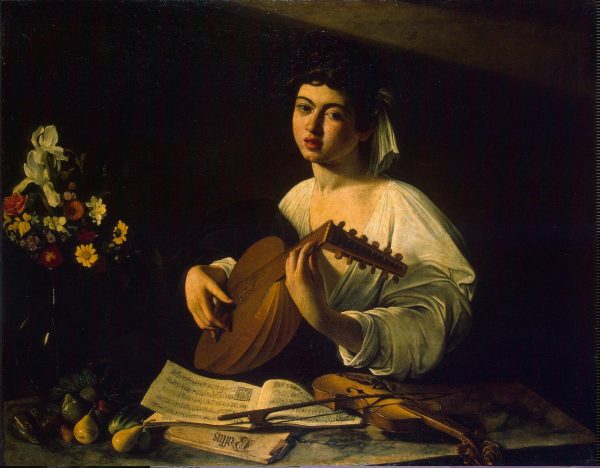Lute-Player-Caravaggio-Michelangelo-Merisi-da-Reproductie-Schilderij-1 Lute-Player - Afbeelding 1