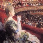 Madame Edmond Picard in Her Box at Theatre de la Monnaie