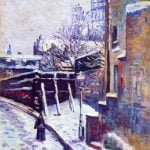Montmartre Snow Covered Street