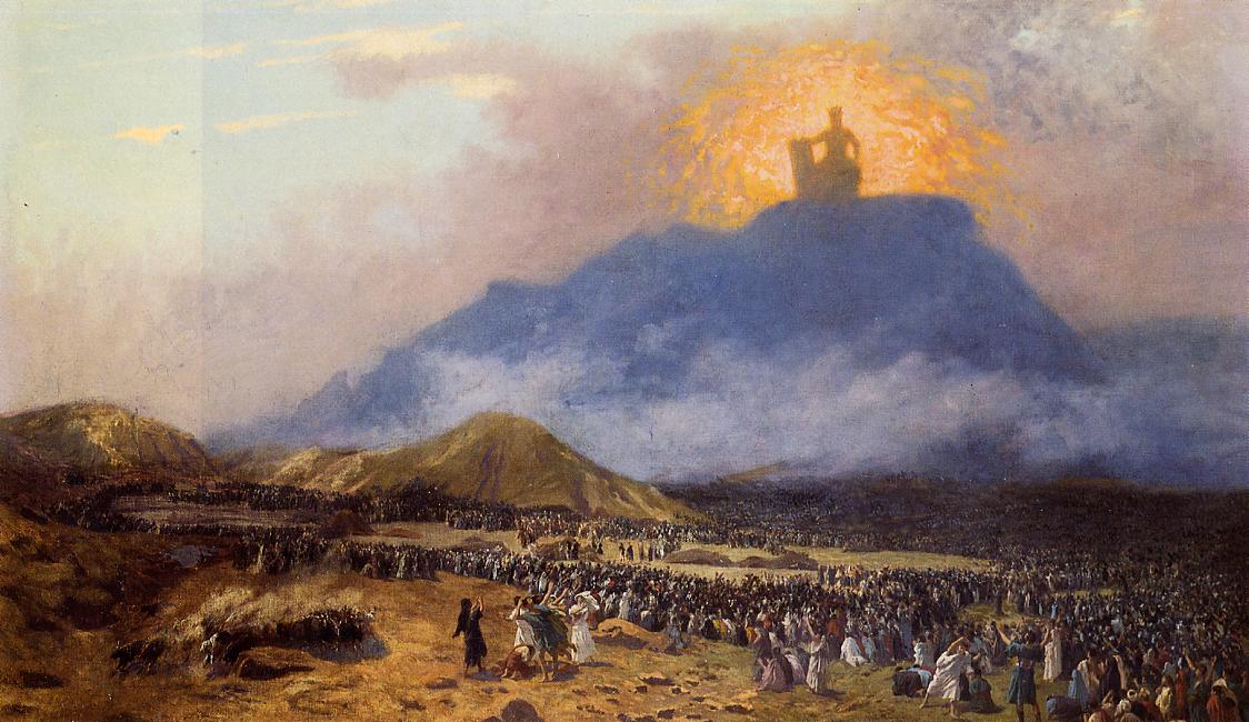 Moses-on-Mount-Sinai-1895-1900-Jean-Leon-Gerome-Reproductie-Schilderij-3 Moses on Mount Sinai - Afbeelding 1