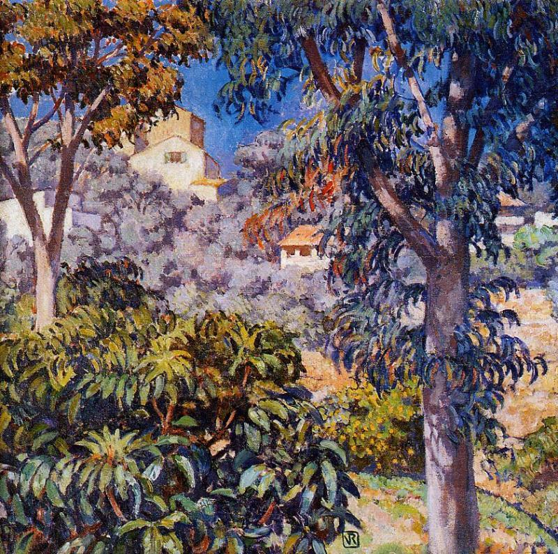Noon-Landscape-1920-1922-Theo-Van-Rysselberghe-Reproductie-Schilderij-1 Noon Landscape - Afbeelding 1