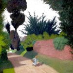 Path with Little Girl Carrying a Basket