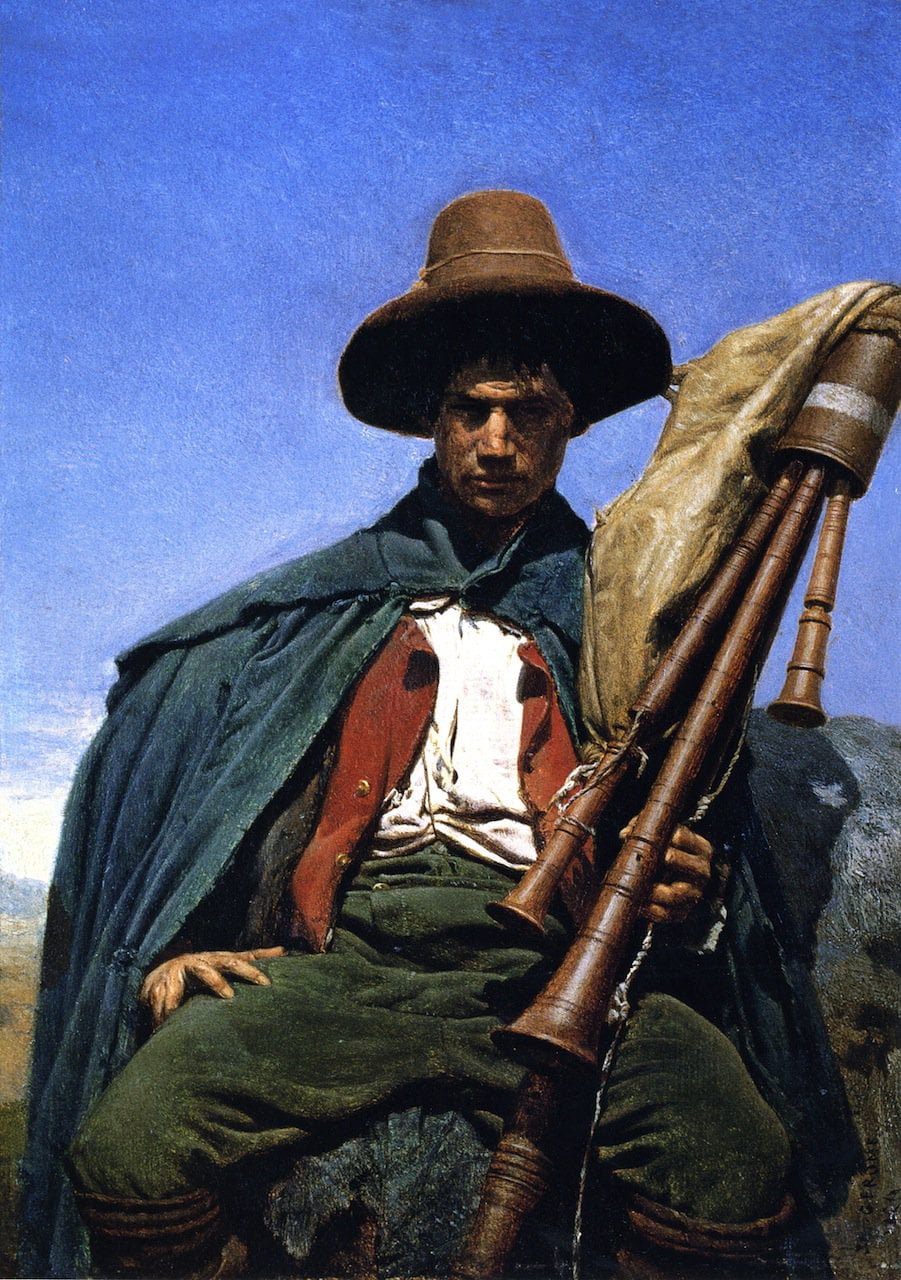 Pifferaro-Jean-Leon-Gerome-Reproductie-Schilderij Pifferaro - Afbeelding 1
