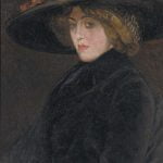 Portrait of an elegant lady with a hat