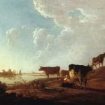 River Scene with Milking Woman