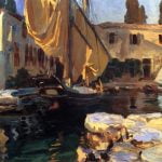 San Vigilio A Boat with Golden Sail