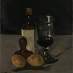 Still Life with Bottles, Glass and Lemons