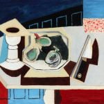 Still Life with Pomegranates and Knife on a Pedistal