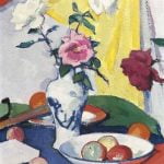 Still Life with Roses, Yellow Background
