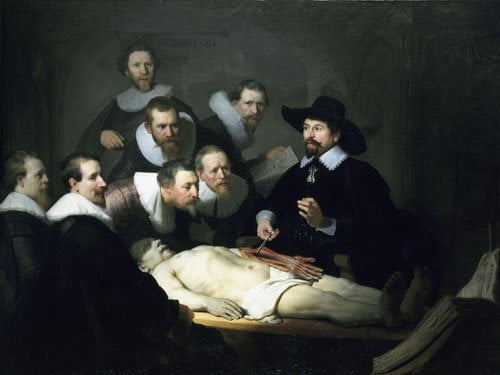 The-Anatomy-lesson-of-Dr-Nicolaes-Tulp-Rembrandt-Reproductie-Schilderij The Anatomy lesson of Dr Nicolaes Tulp - Afbeelding 1